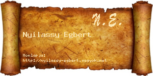 Nyilassy Egbert névjegykártya